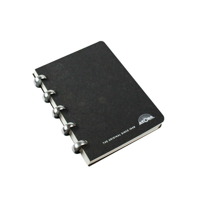 Atoma Amazing Texon Cover Disc-Bound Refillable Notebook Black 95 x 140