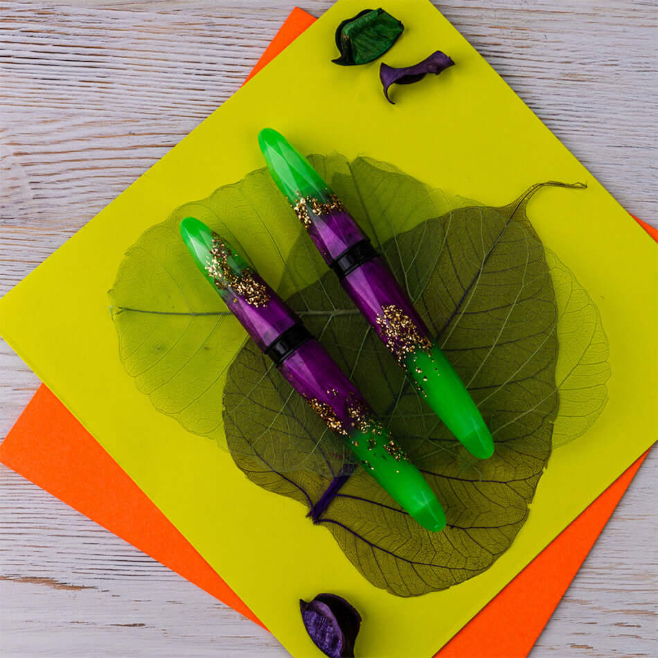 Benu Briolette Fountain Pen Luminous Neon - Image 2