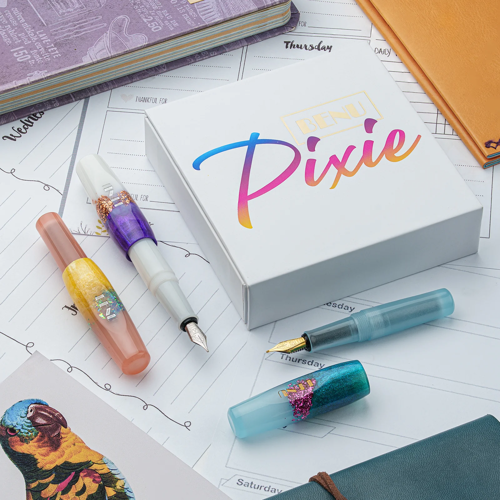 Benu Pixie Pocket Fountain Pen Luminous Haze Set of 3 - Image 3