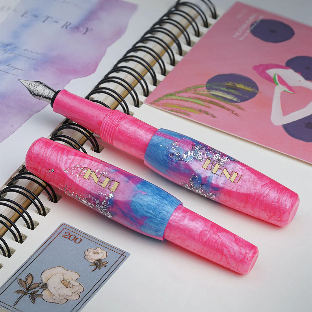 Benu Pixie Pocket Fountain Pen Stardust Pink - Image 4