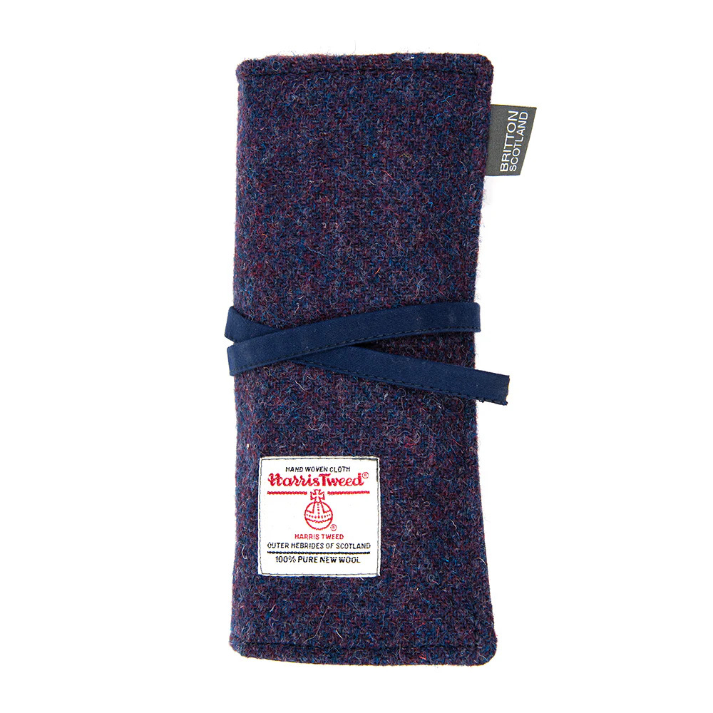 BRITTON Handmade in Scotland Harris Tweed Pen Roll - Image 6