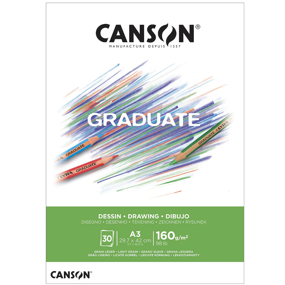 Canson Graduate White Drawing Pad A3