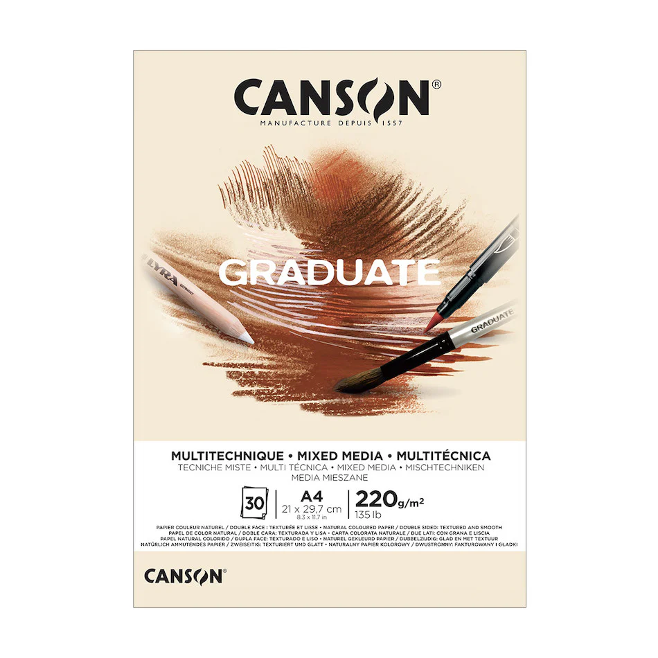 Canson Graduate Yellow Ochre Mixed Media Pad A4