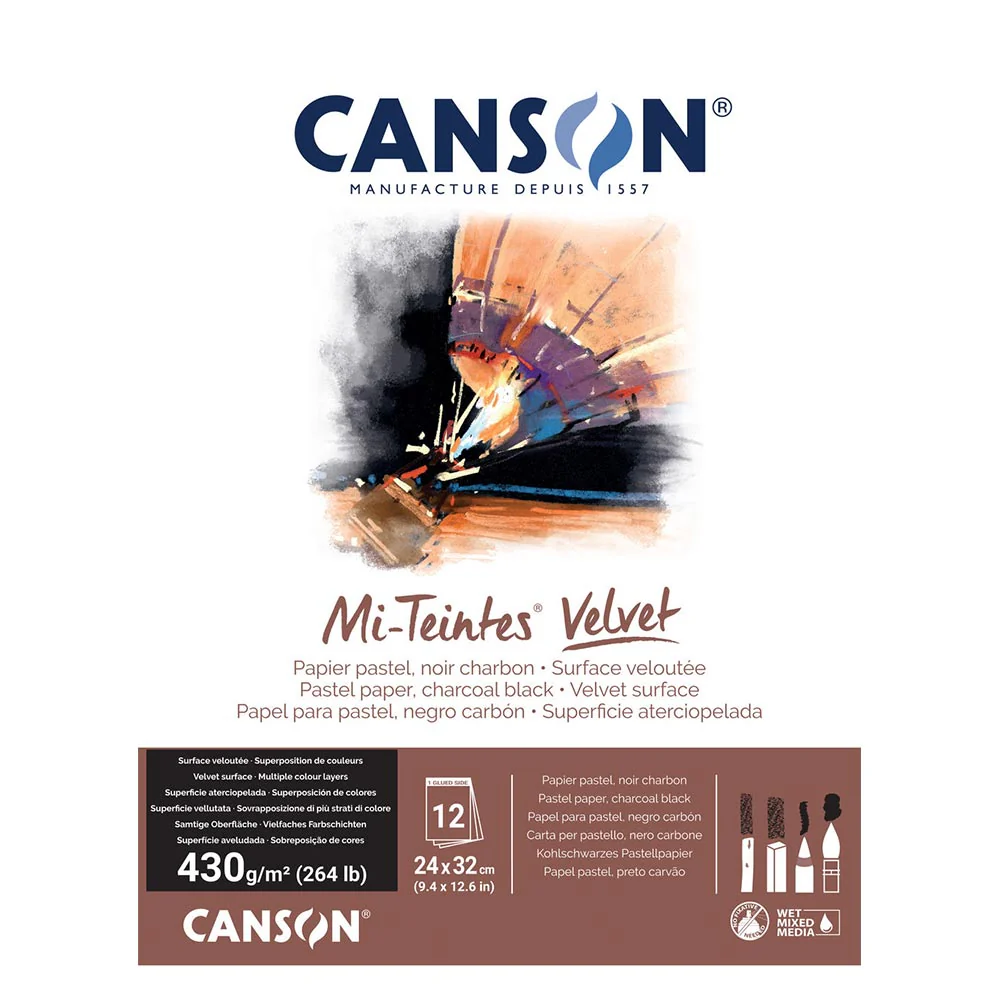 Canson Mi-Teintes 430gsm Velvet Pad 24 x 32 - Image 2
