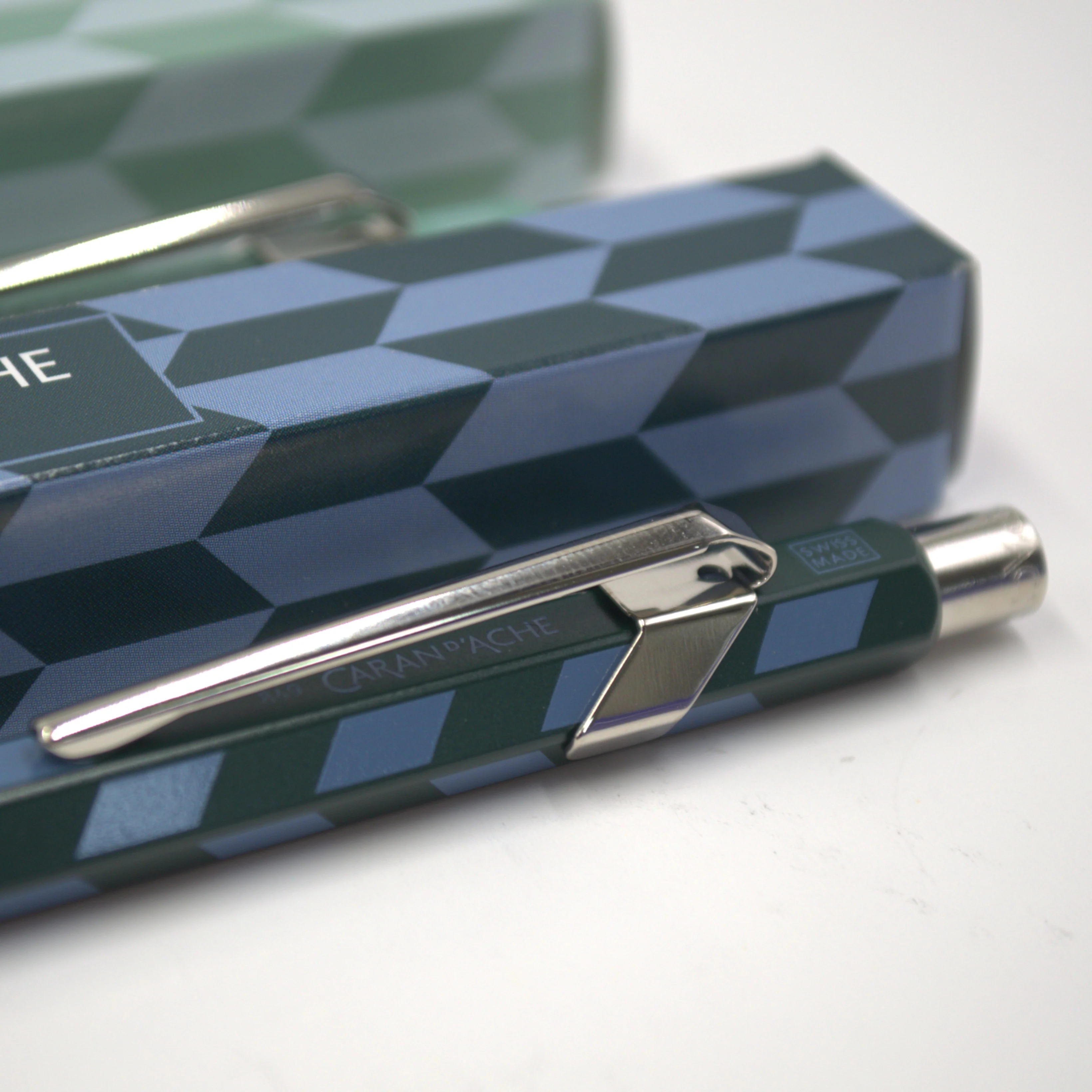 Caran d'Ache 849 Ballpoint Pen Mosaic Spruce Green - Image 2
