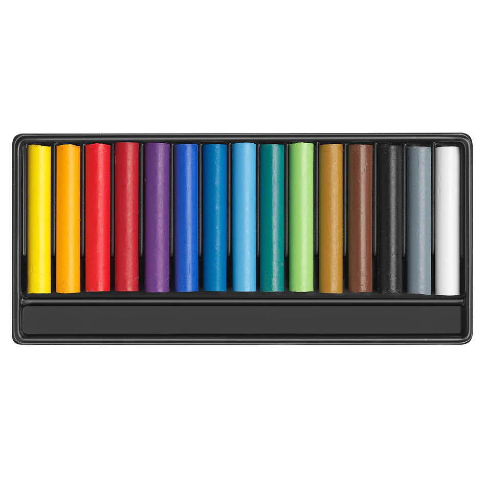 Caran d'Ache Swisscolor Water-Soluble Wax Pastels Box of 15 - Image 2