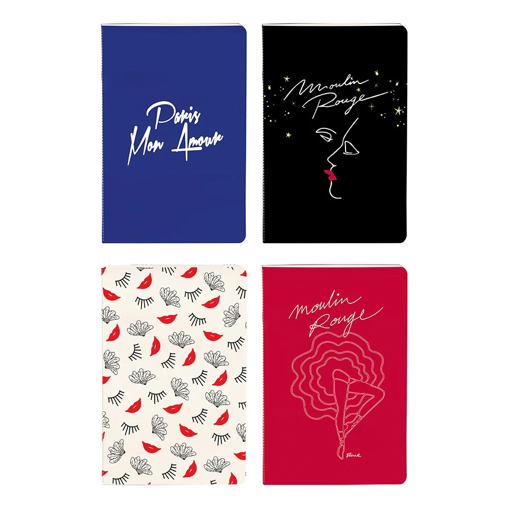 Clairefontaine Moulin Rouge Stapled Notebook Sewn On Spine 11x17cm - Image 2