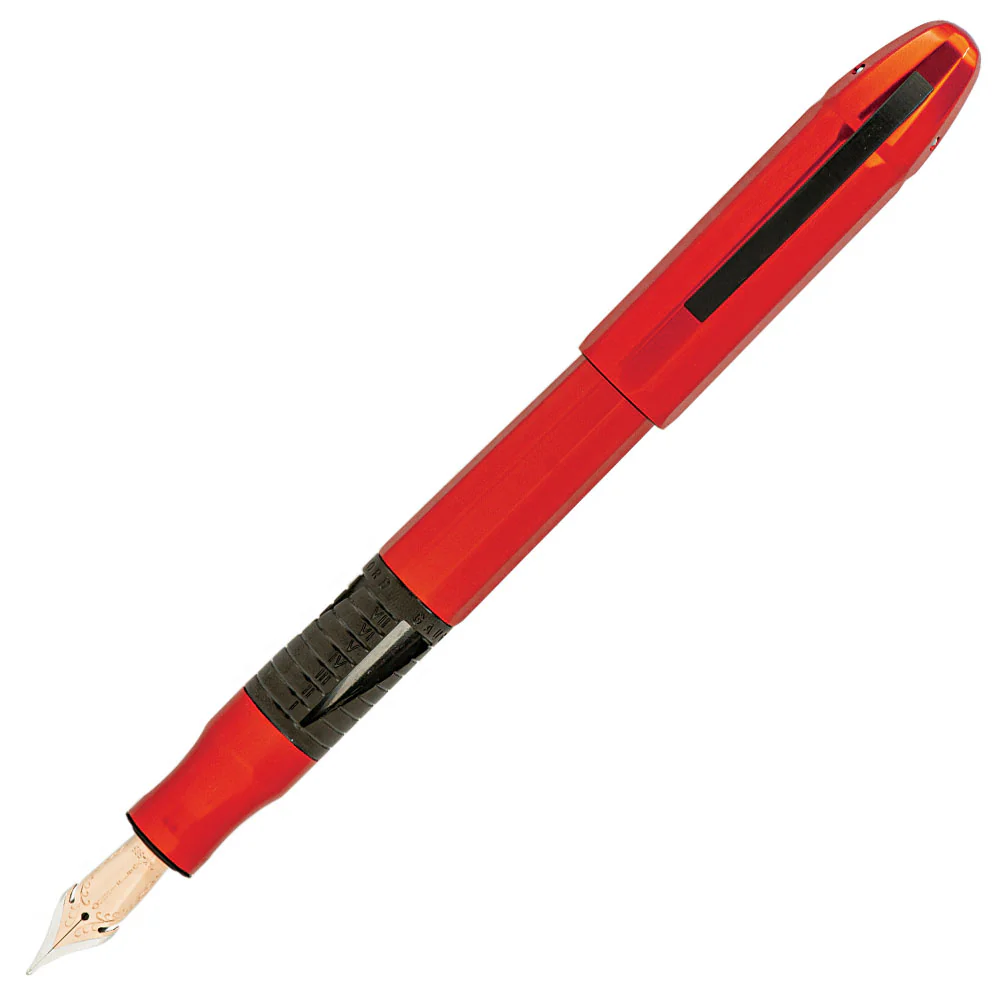 Conklin Nozac Classic Fountain Pen 125th Anniversary Edition Red with Black Trim