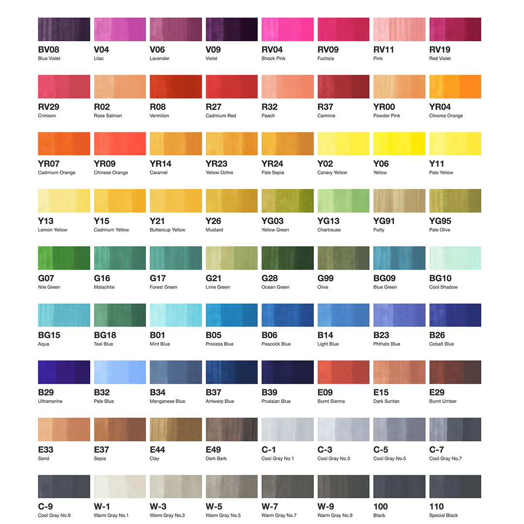 Copic Sketch Marker Pen Set of 72 - Image 3