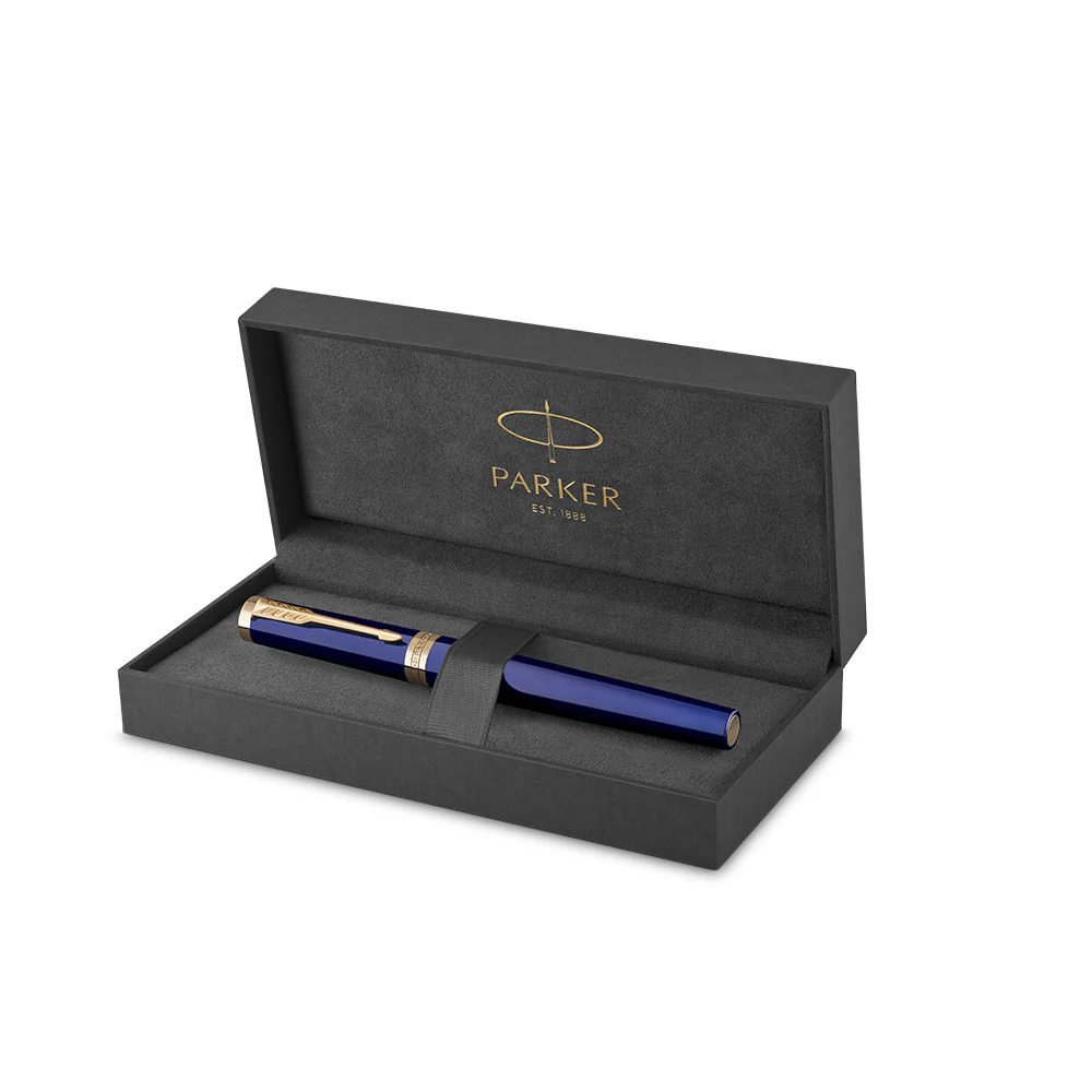 Parker Ingenuity Fountain Pen Blue with Gold Trim - Image 6