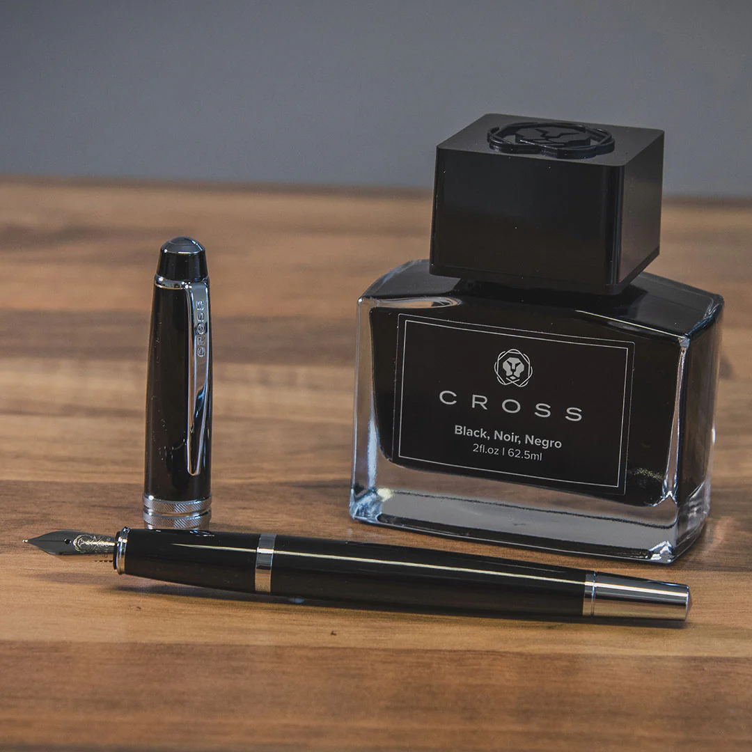 Cross Bailey Fountain Pen & Ink Set Black - Image 2