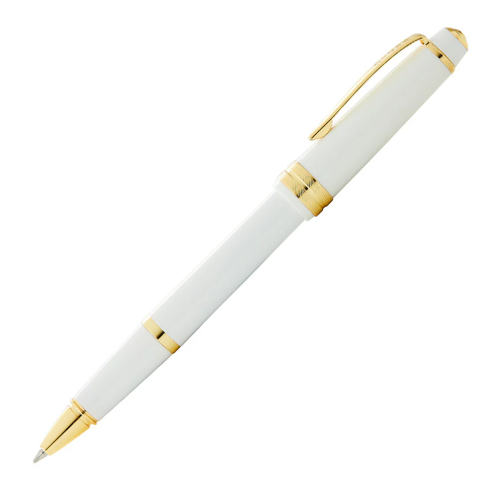 Cross Bailey Light Rollerball Pen White with Gold Trim - Image 2