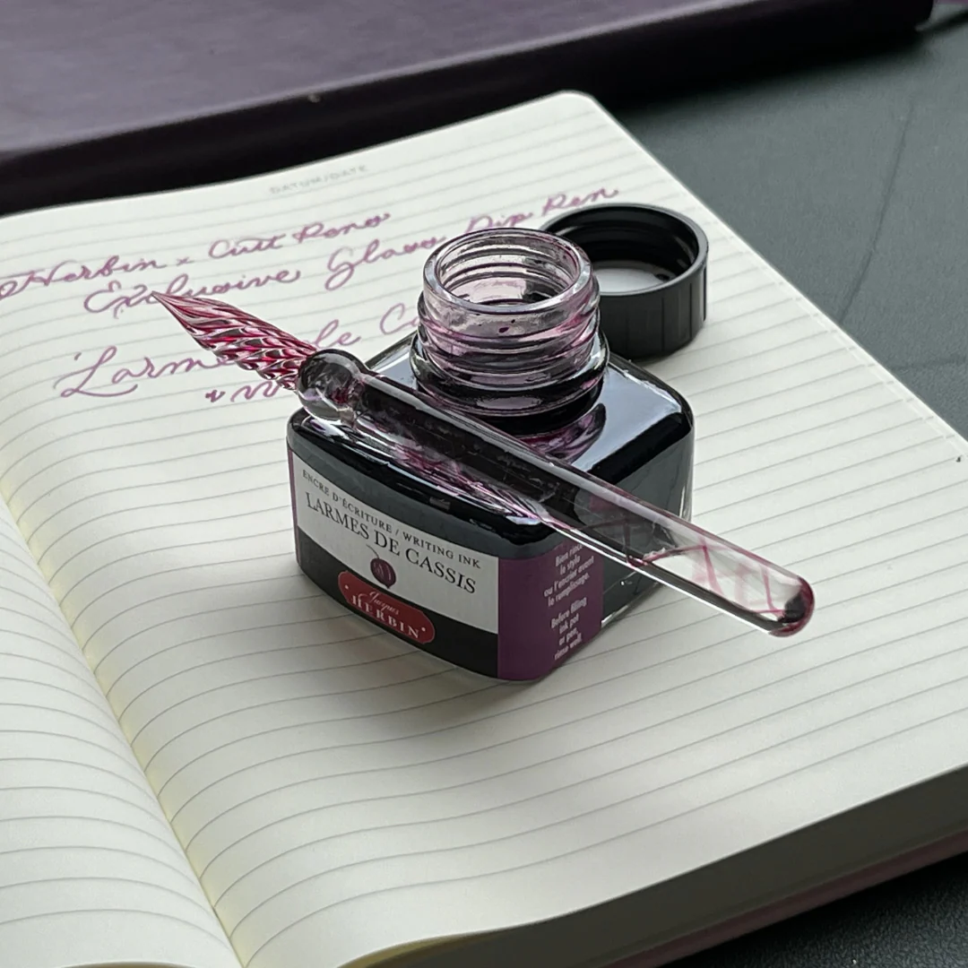 Cult Pens x Jacques Herbin Glass Dip Pen Larme De Cassis - Image 2