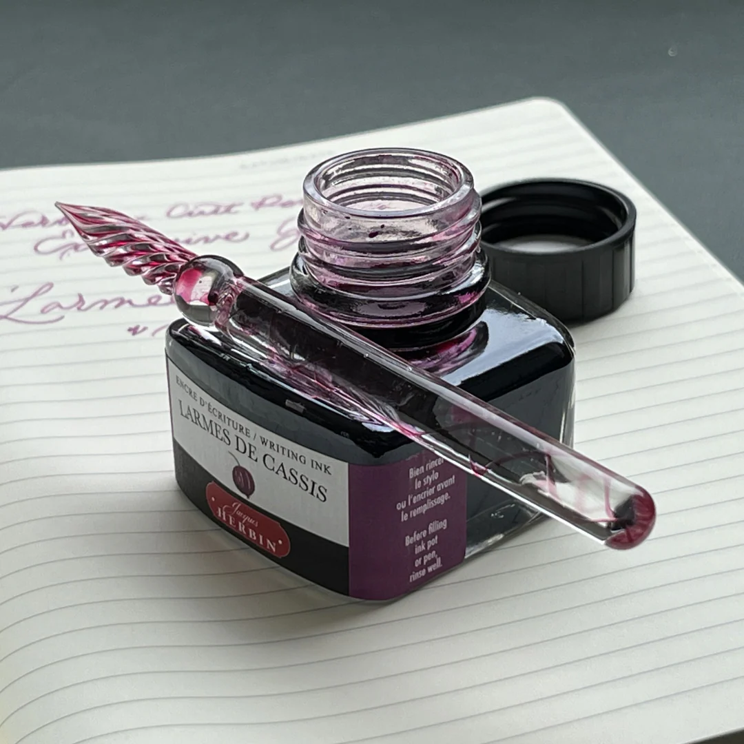 Cult Pens x Jacques Herbin Glass Dip Pen Larme De Cassis - Image 6