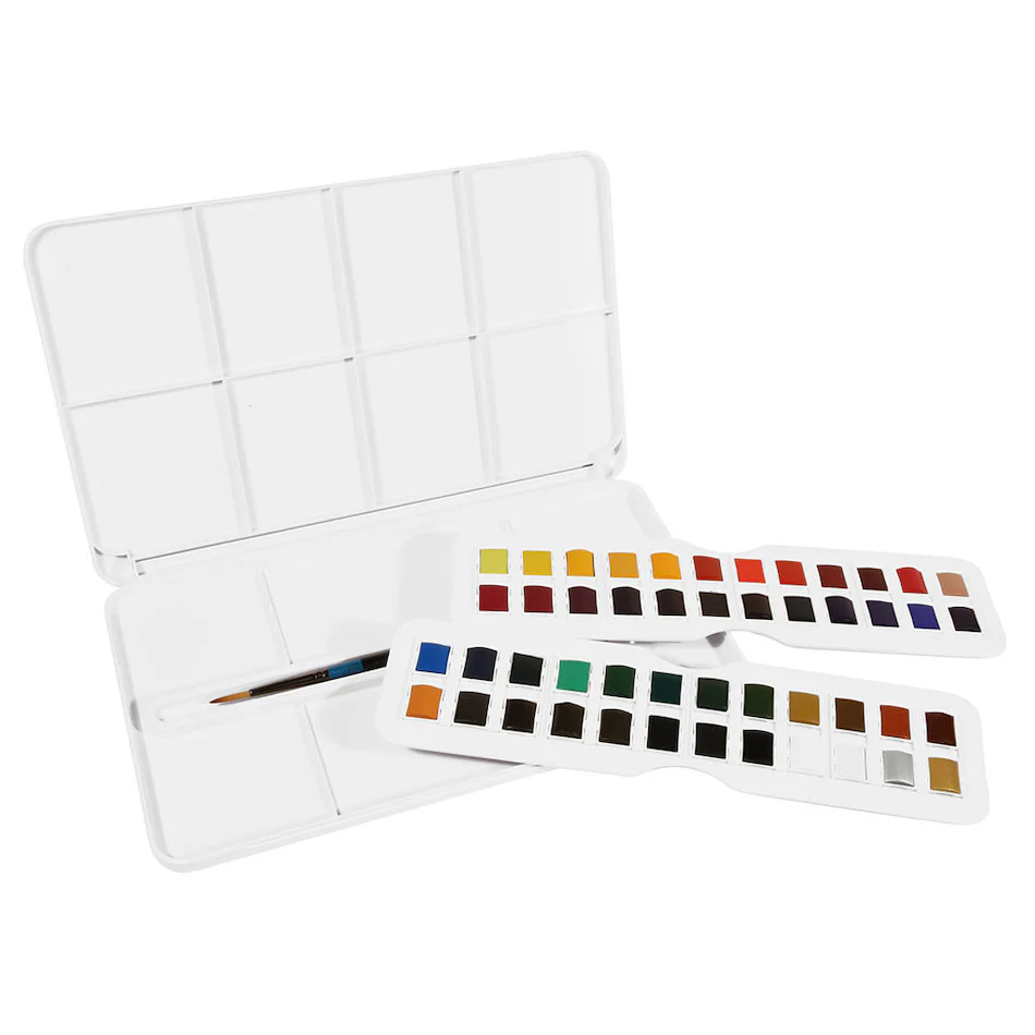 Daler-Rowney Aquafine 48 Half Pan Studio Set