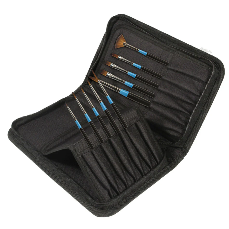 Daler-Rowney Aquafine Watercolour Brush Classic Zip Case of 10