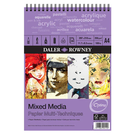 Daler-Rowney Optima Mixed Media Spiral Pad A4