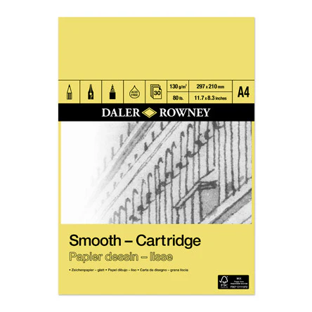 Daler-Rowney Smooth Cartridge Pad A4