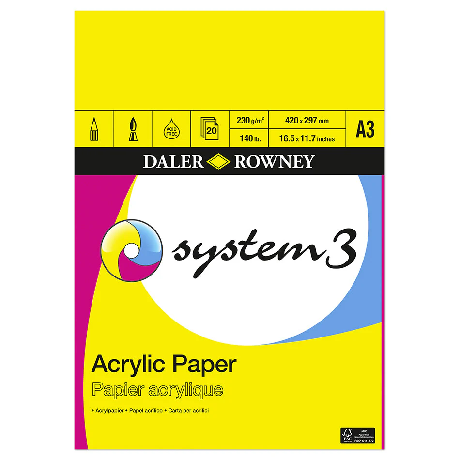 Daler-Rowney System3 Acrylic Pad A3