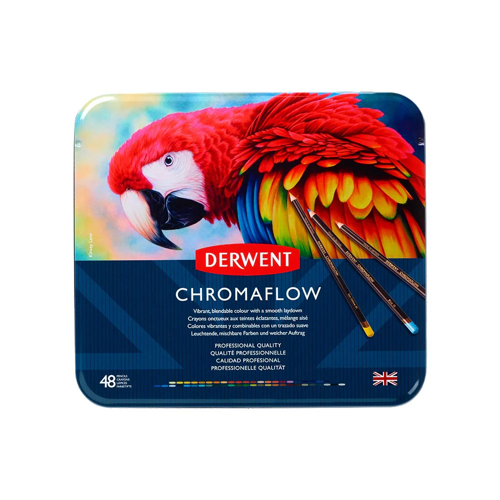 Derwent Chromaflow Pencils Tin of 48 - Image 3