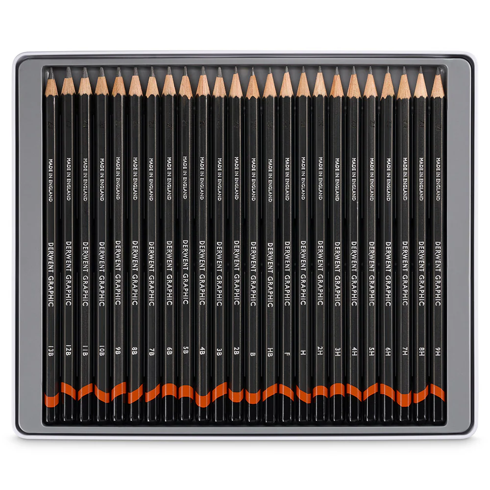 Derwent Graphic Graphite Pencil Tin of 24 - Image 3