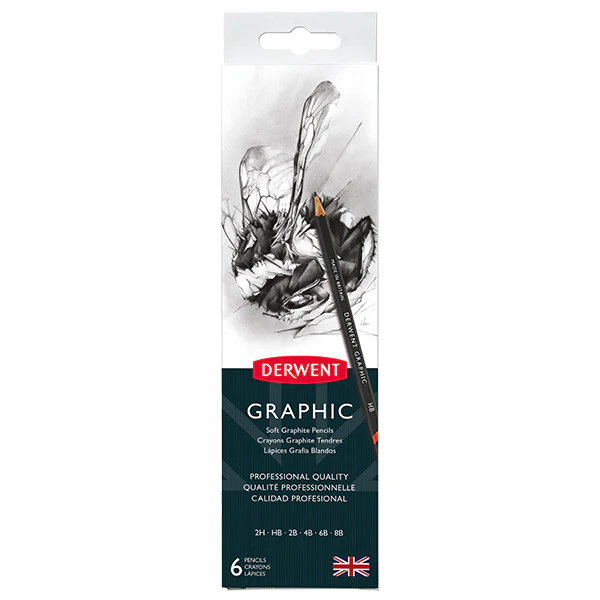 Derwent Graphic Graphite Pencil Tin of 6