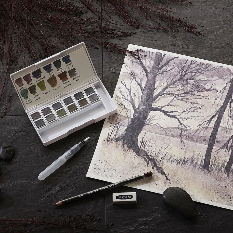 Derwent Graphitint Paint Pan Travel Set - Image 2