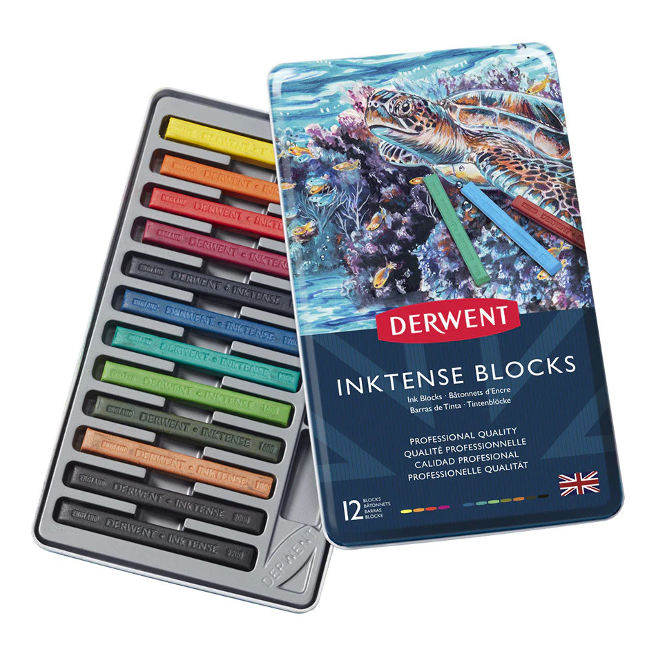 Derwent Inktense Colour Block Tin of 12 - Image 2