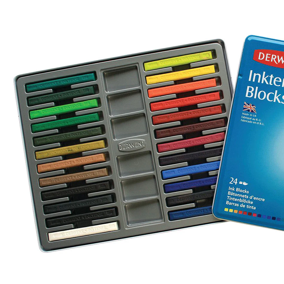Derwent Inktense Colour Block Tin of 24 - Image 2
