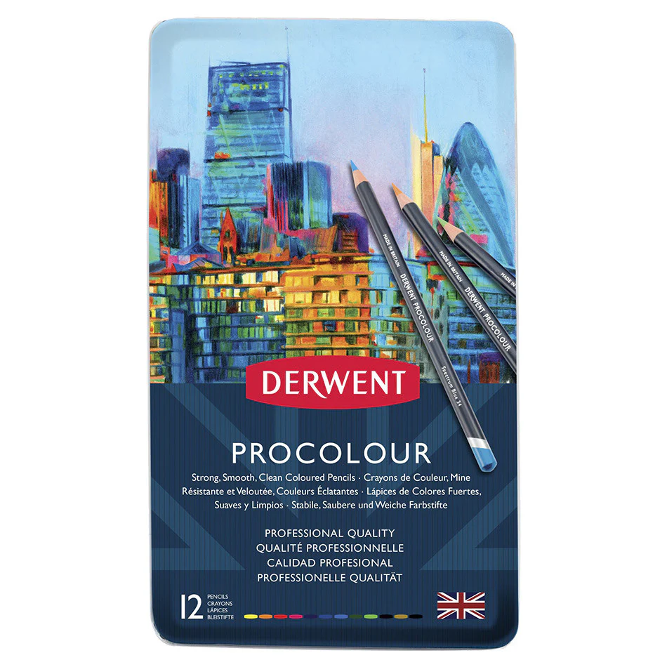 Derwent Procolour Pencil Tin of 12