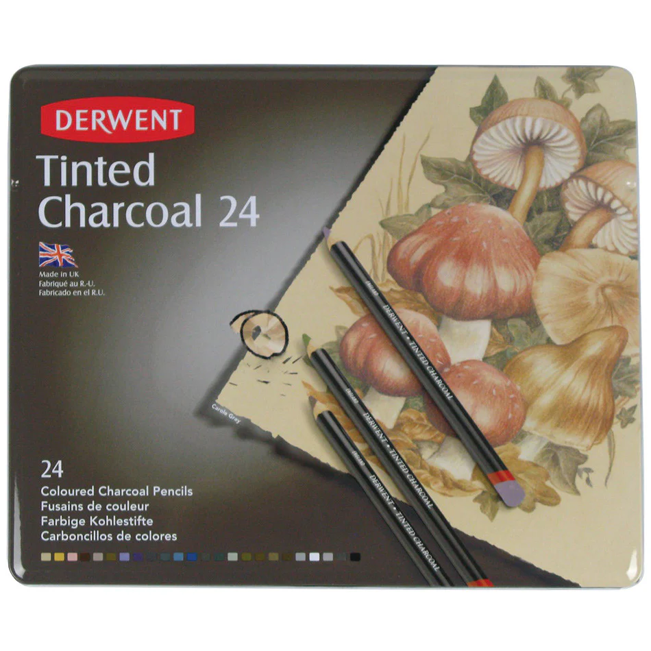 Derwent Tinted Charcoal 24 Piece Tin
