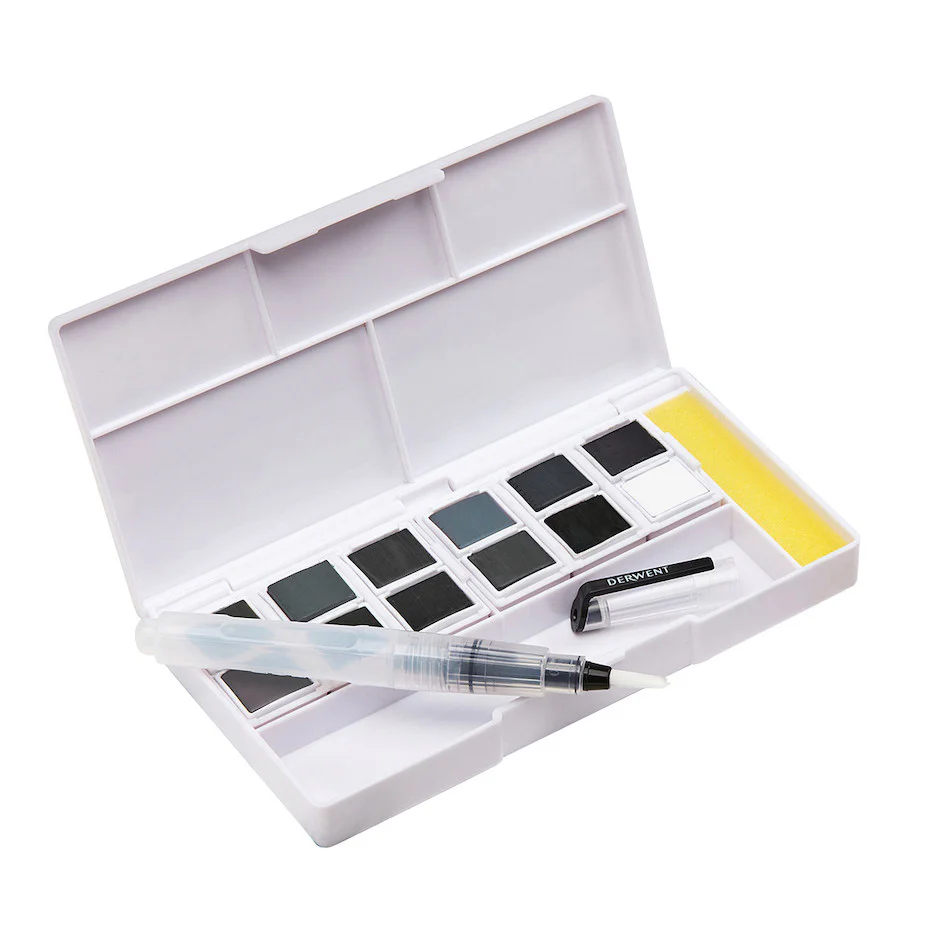 Derwent Tinted Charcoal Paint Pan Set