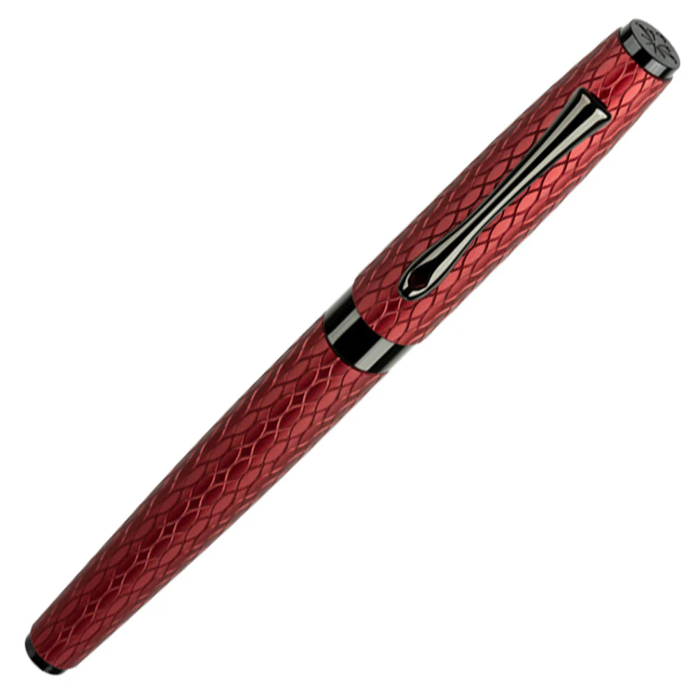 Diplomat Cobra Guilloche Fountain Pen Burgundy - Image 7