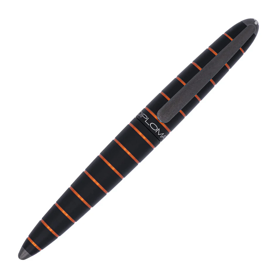Diplomat Elox Rollerball Pen Ring Black/Orange - Image 2