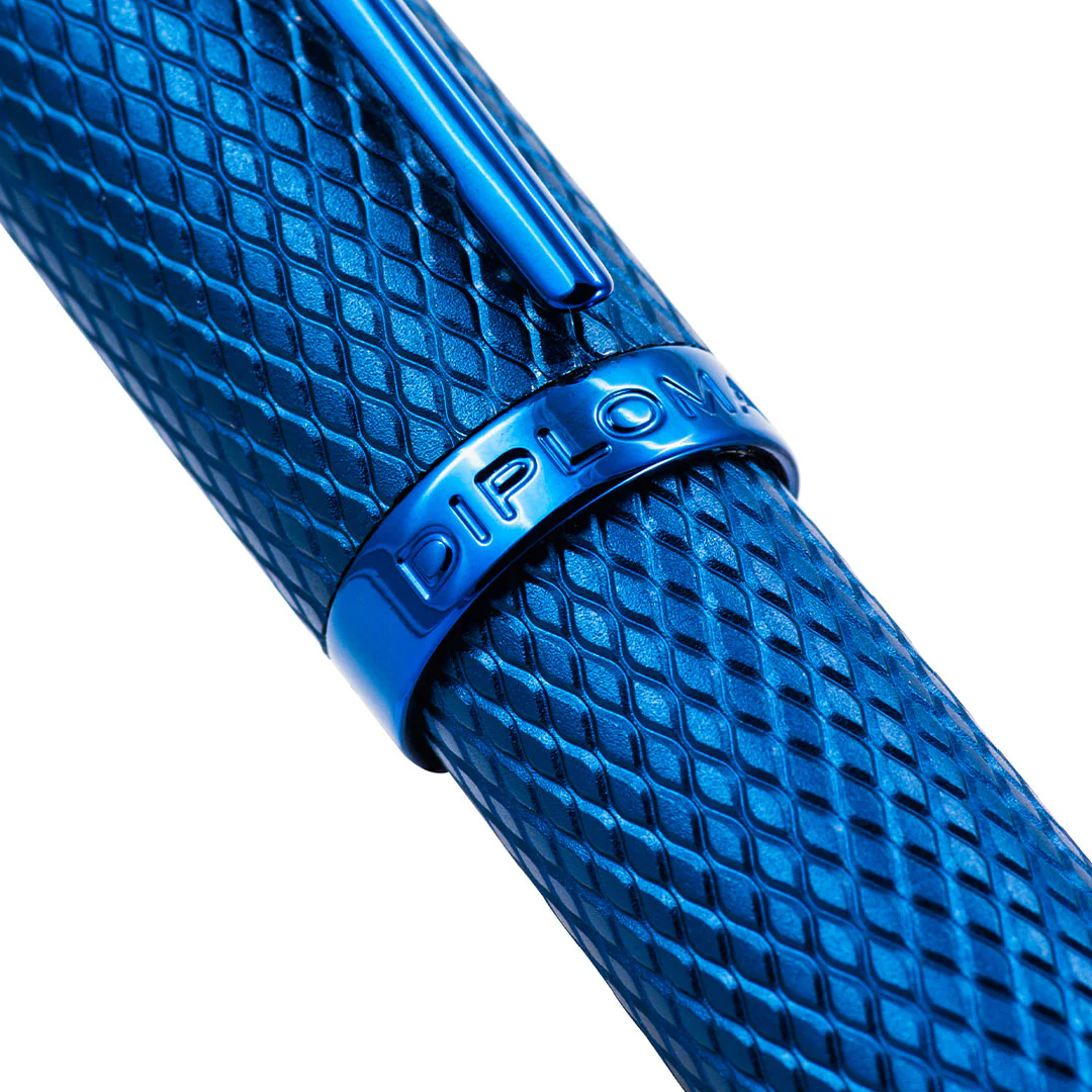Diplomat Viper Guilloche Fountain Pen Blue - Image 2
