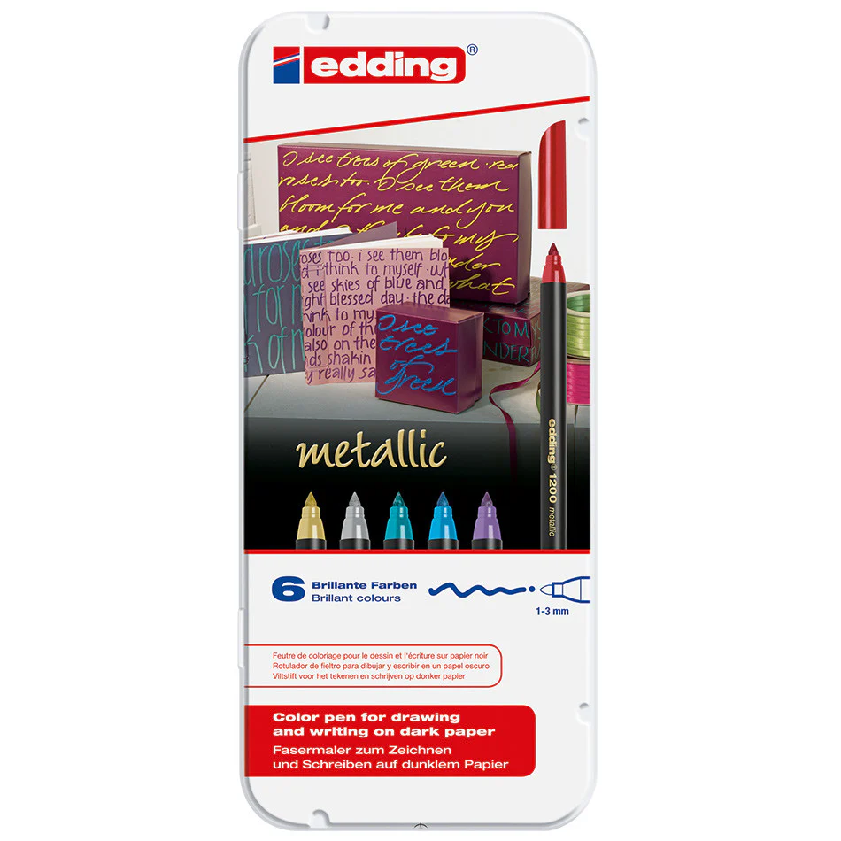 edding 1200 Colourpen Metallic Set of 6