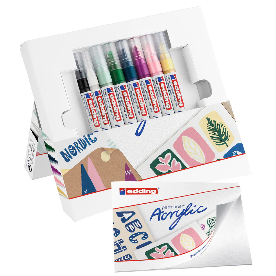 edding Acrylic Markers Easy Start Set of 8 Nordic - Image 2