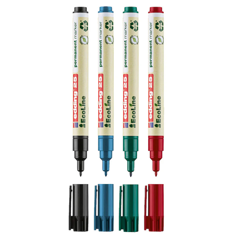 edding EcoLine 25 Permanent Marker Set of 4 - Image 2