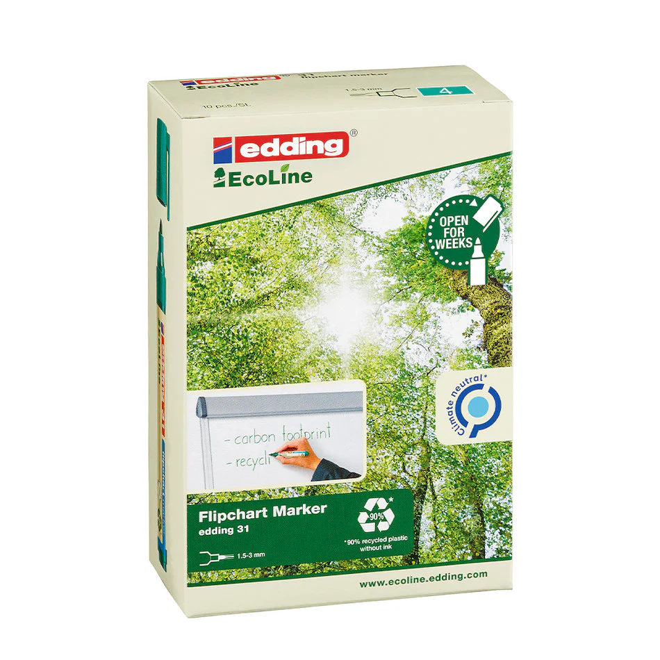 edding EcoLine 31 Flipchart Marker Set of 4