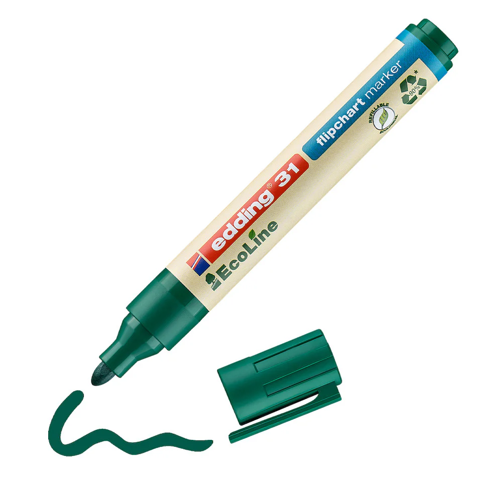 edding EcoLine 31 Flipchart Marker Set of 4 - Image 3