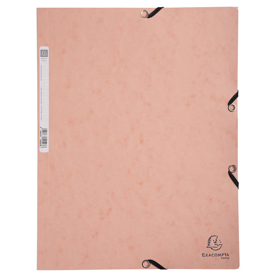 Exacompta Aquarel A4 Folder 3 Flap Coral