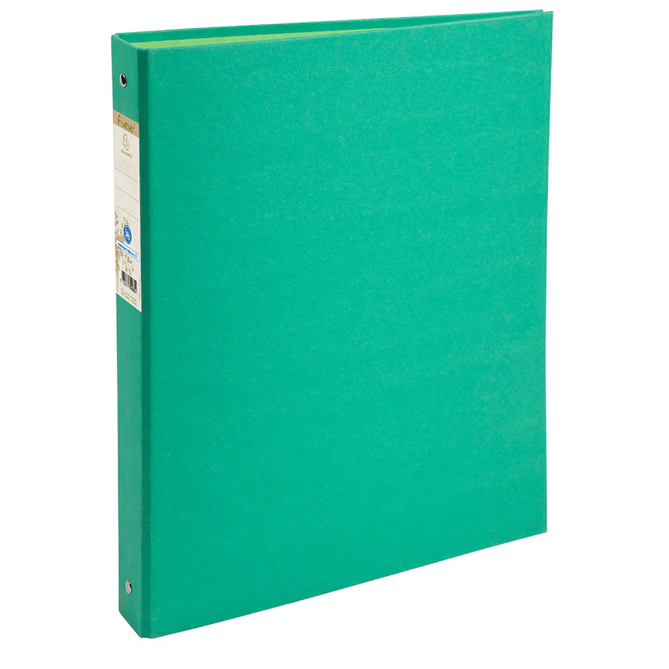 Exacompta Forever 100% Recycled Rolled Binder 4 Ring Folder Green