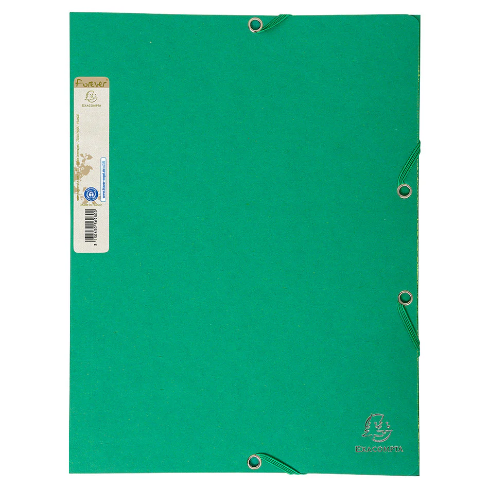 Exacompta Forever Folder 3 Flap Elastic A4 Green
