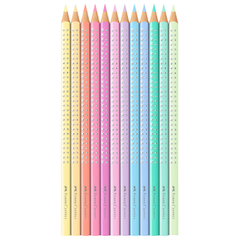 Faber-Castell Colour Pencil Sparkle Tin of 12 - Image 2