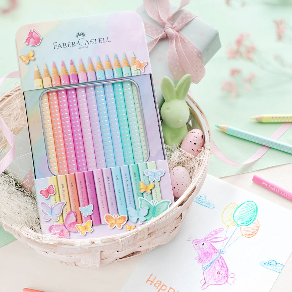 Faber-Castell Colour Pencil Sparkle Tin of 12 - Image 4