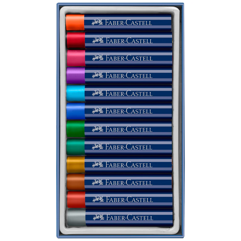 Faber-Castell Creative Studio Oil Pastels Metallic Set of 12 - Image 2