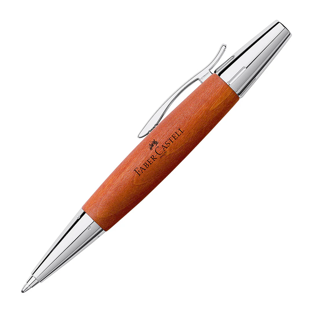 Faber-Castell e-motion Ballpoint Pen Chrome and Wood - Image 5