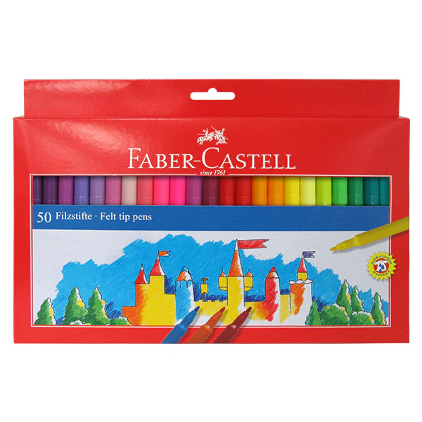 Faber-Castell Fibre-Tip Colouring Pen Set of 50