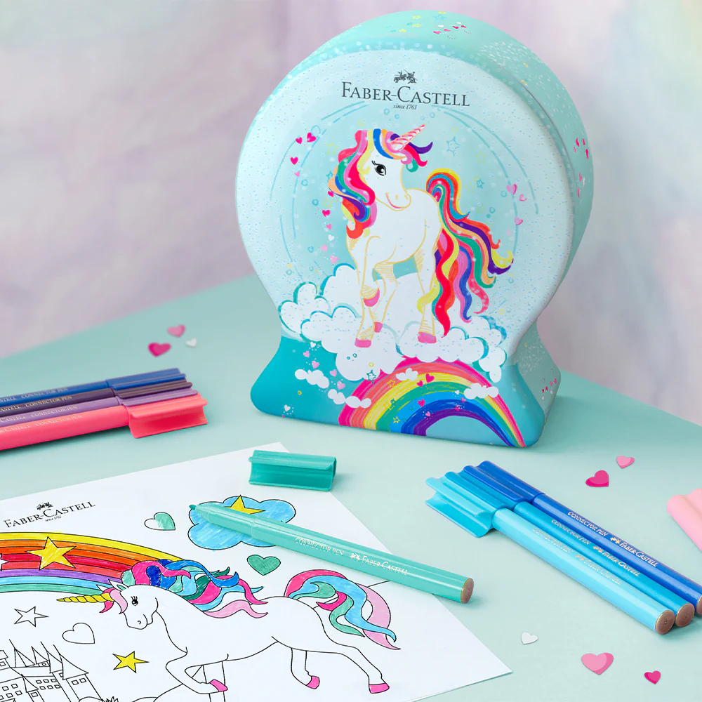 Faber-Castell Fibre-Tip Pen Connector Snow Globe Unicorn Set of 33 - Image 3