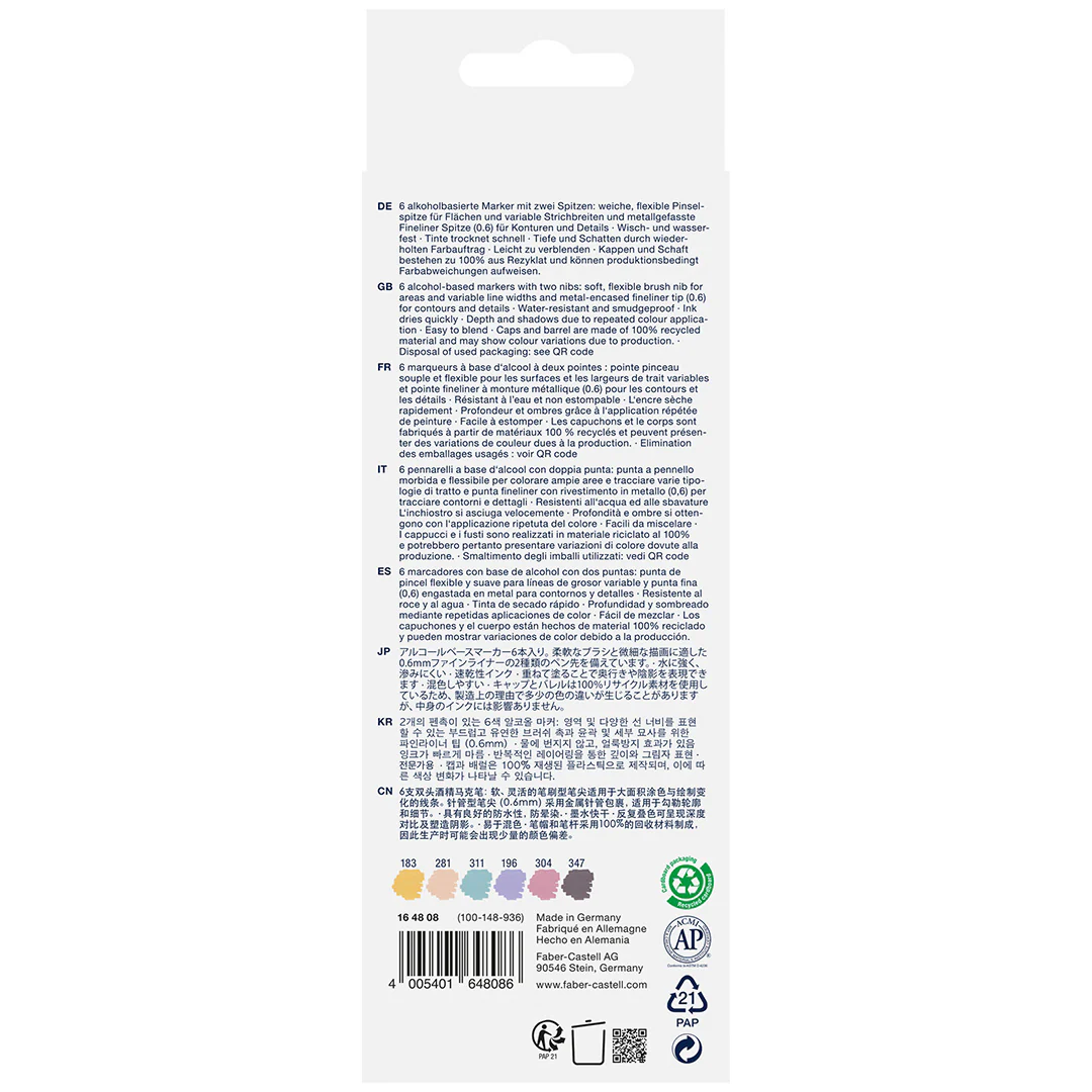 Faber-Castell Goldfaber Sketch Marker Set of 6 Fashion - Image 3